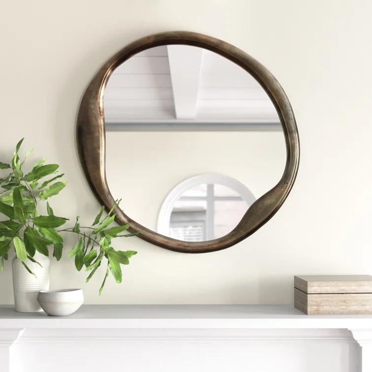 Doreen Round Mirror - Brass