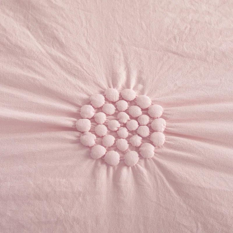 Swift Home Supreme Microfiber Floral Pintuck Microfiber 3-Piece Comforter Set