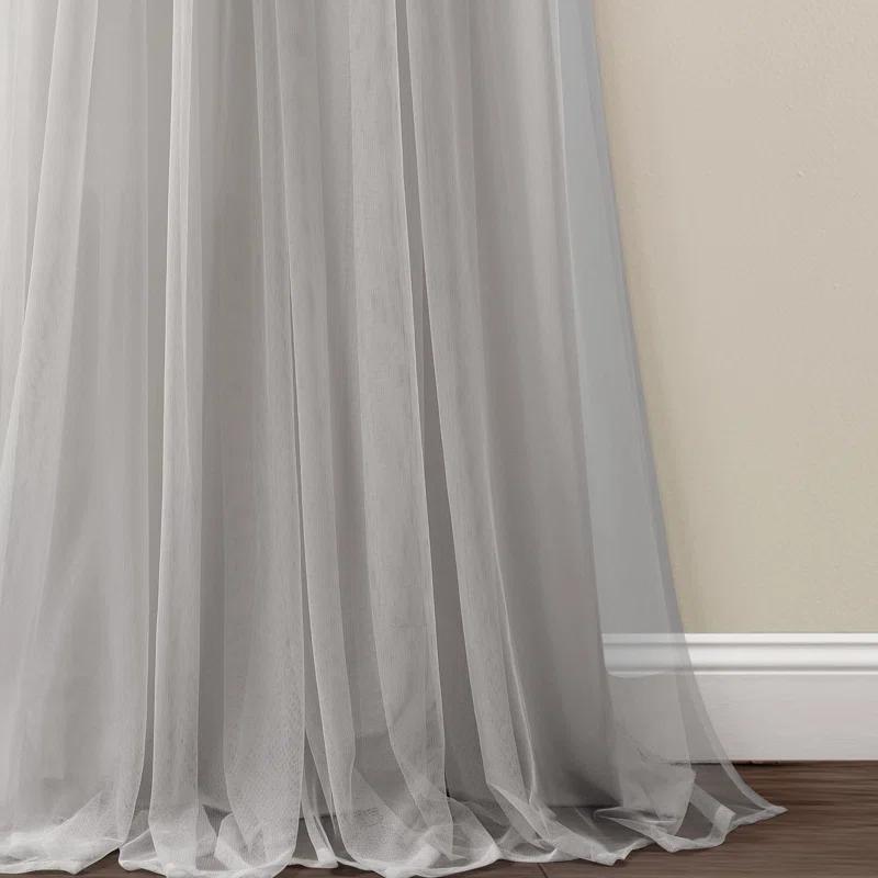 Lush Decor Polyester Semi Sheer Curtain Pair (Set of 2)