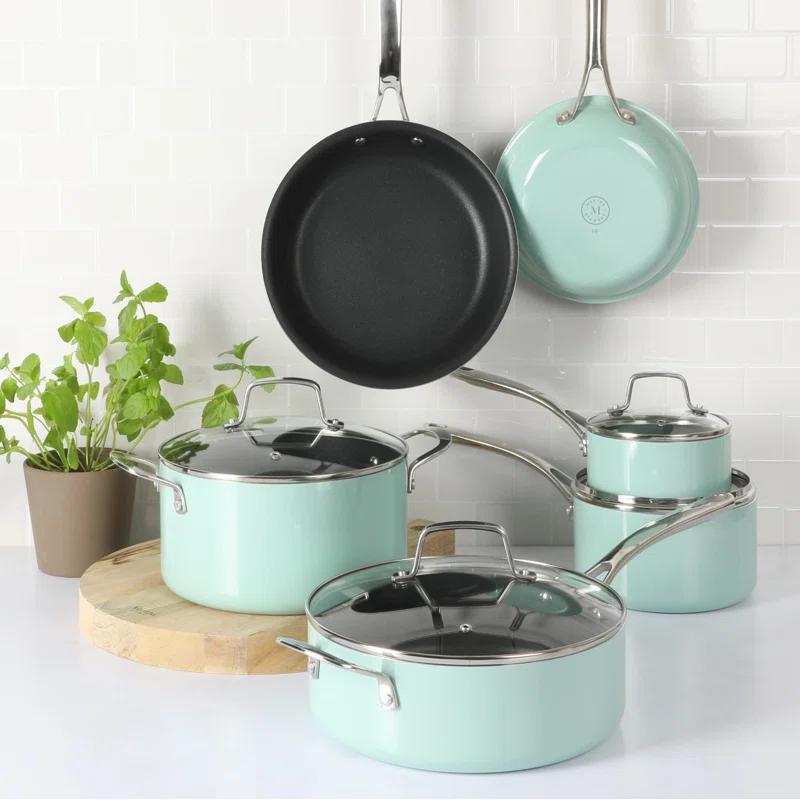 Martha Stewart Martha Stewart 10 - Piece  Aluminum Nonstick Cookware Set