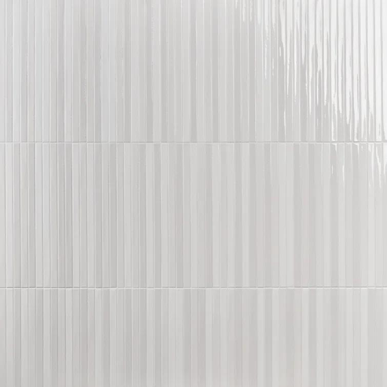 Vivanta 5.27 In. X 17.71 In. Glossy Ceramic Mosaic Elongated Subway Wall Tile (8 Sheets / Box)