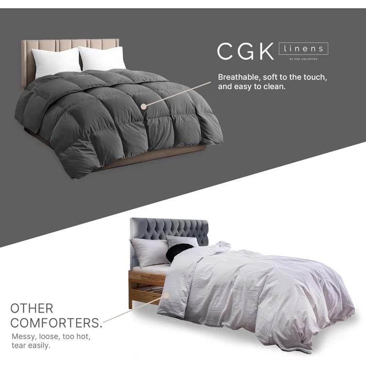 CGK Linens Premium Quality Goose Down Alternative Comforter - Warm & Lightweight