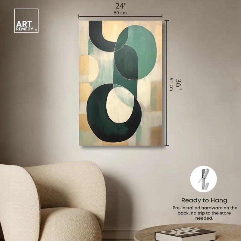 Art Remedy Jade Bracelet Abstract Shapes Trendy Wall Art by Art Remedy