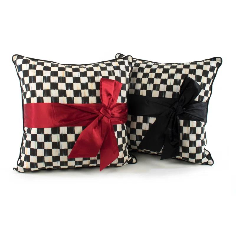 MacKenzie-Childs Courtly Check® Sash Throw Pillow