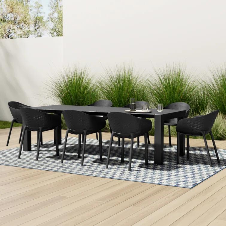 Farrah 102'' Rectangular 8 - Person Outdoor Dining Set