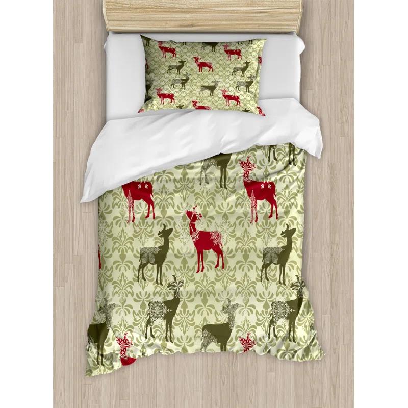 Ambesonne Christmas Duvet Cover Set