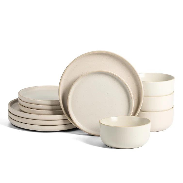 Earth & Clay Amber 12-Piece Dinnerware Set Stoneware