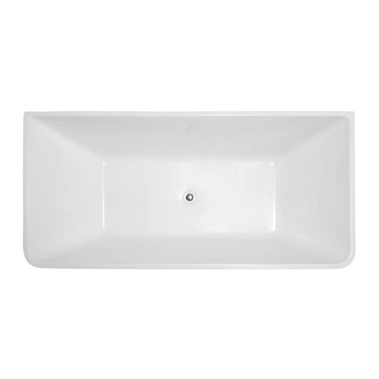 ANZZI 67'' x 31.5'' Freestanding Soaking Acrylic Bathtub FT-AZ099