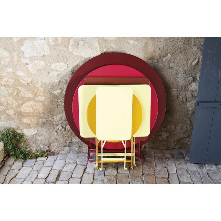 Bistro Round Metal Outdoor Folding Bistro Table