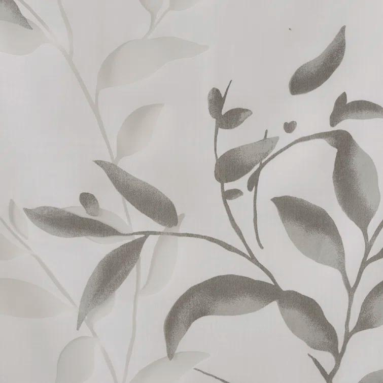 Madison Park Trent Botanical Burnout Floral Printed Shower Curtain
