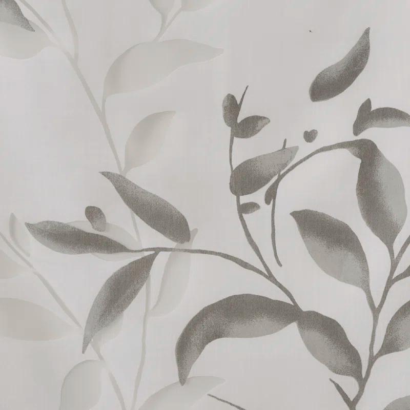Trent Botanical Burnout Floral Printed Shower Curtain
