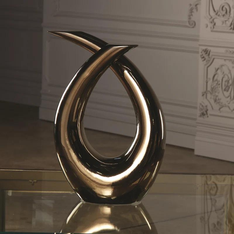 Global Views Loop Sculpture-Bronze