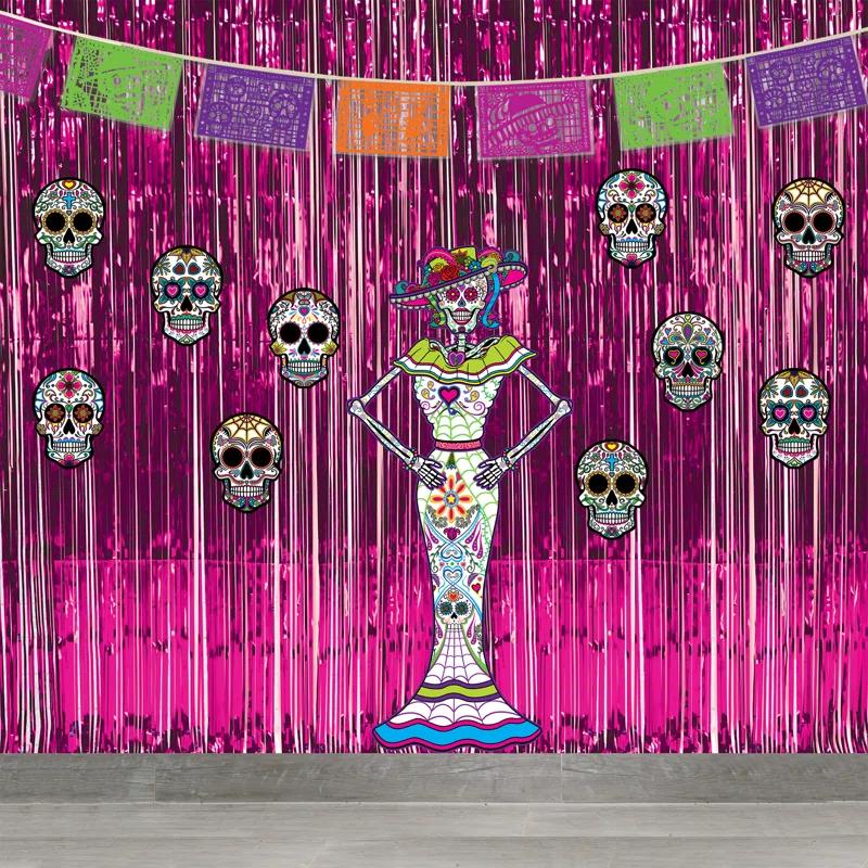 The Beistle Company Paper Day Of The Dead Photo Props