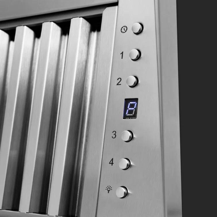 ZLINE 36 in. Convertible Vent Wooden Wall Mount Range Hood in Walnut