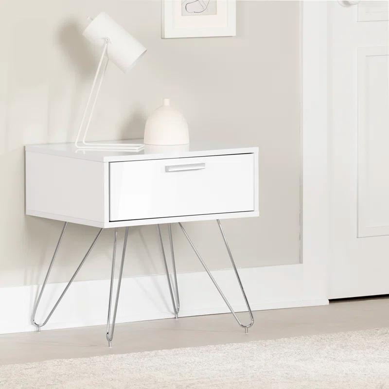 South Shore Slendel Nightstand Pure White