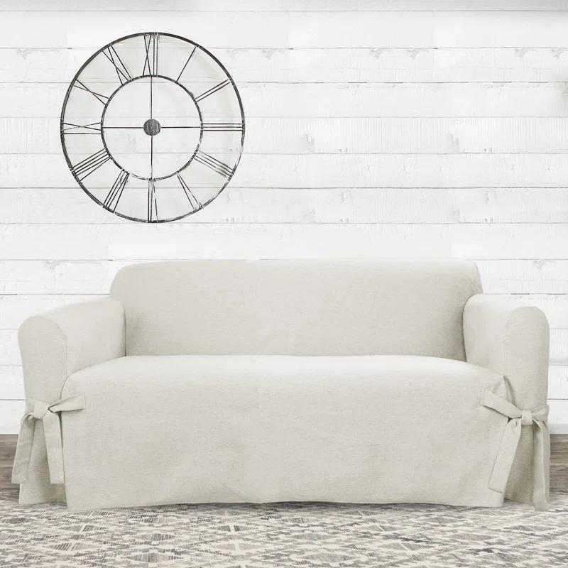 Sure Fit Polyester Box Cushion Loveseat Slipcover