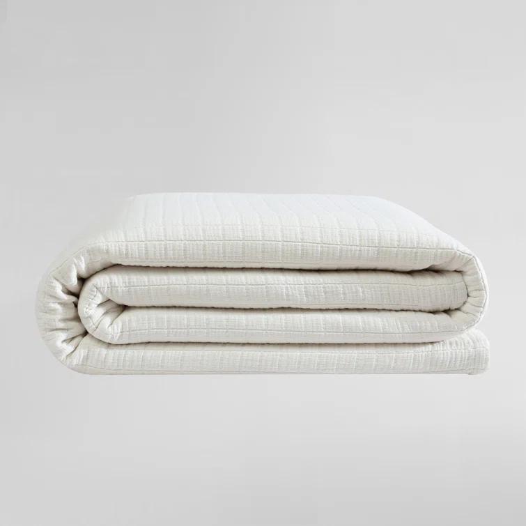 Calvin Klein Essential Garment Washed Solid Reversible Cotton Coverlet