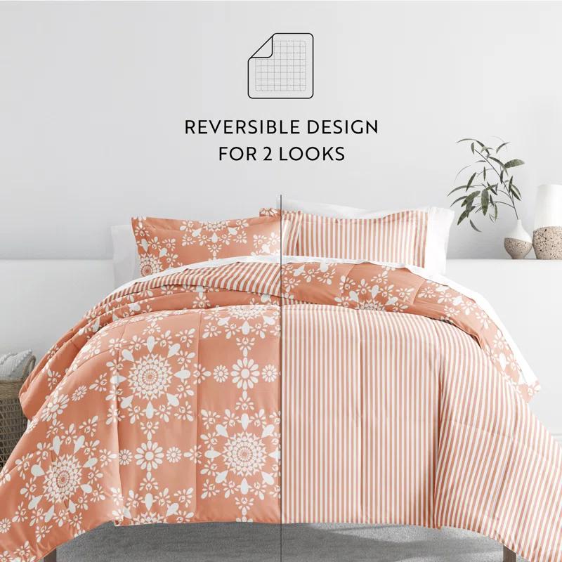 7-Piece Bedding Bundle - Pattern Comforter and Sheet Set