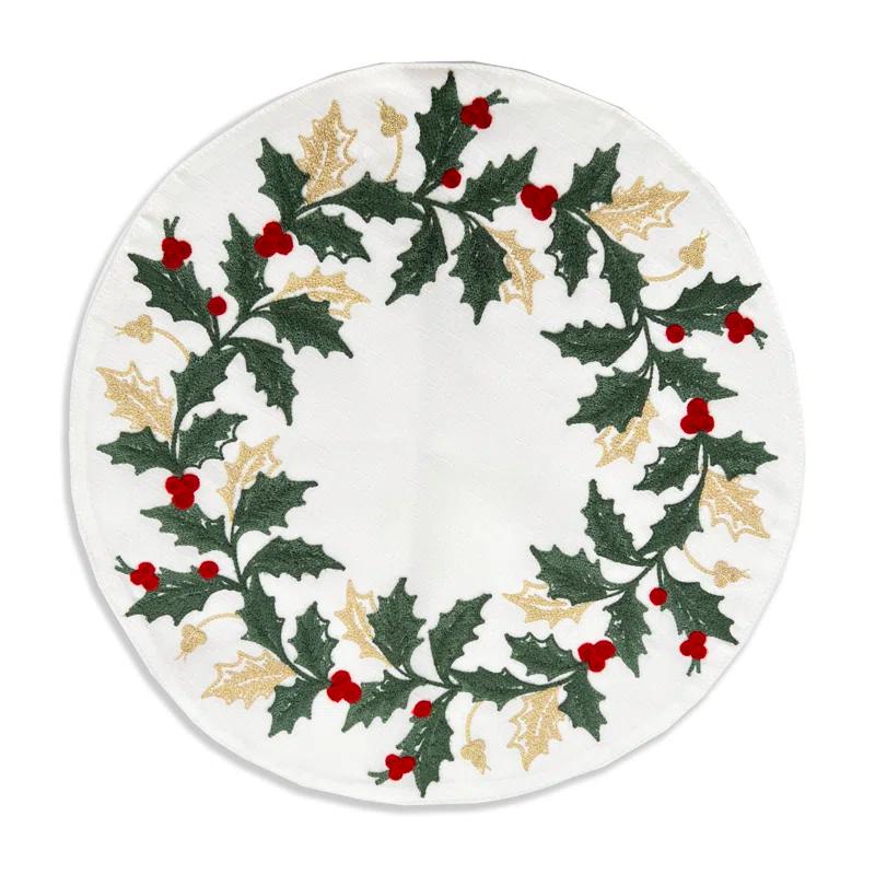 Lenox Lenox Holiday Embroidered Placemat 4 Pack Set (Set of 4)