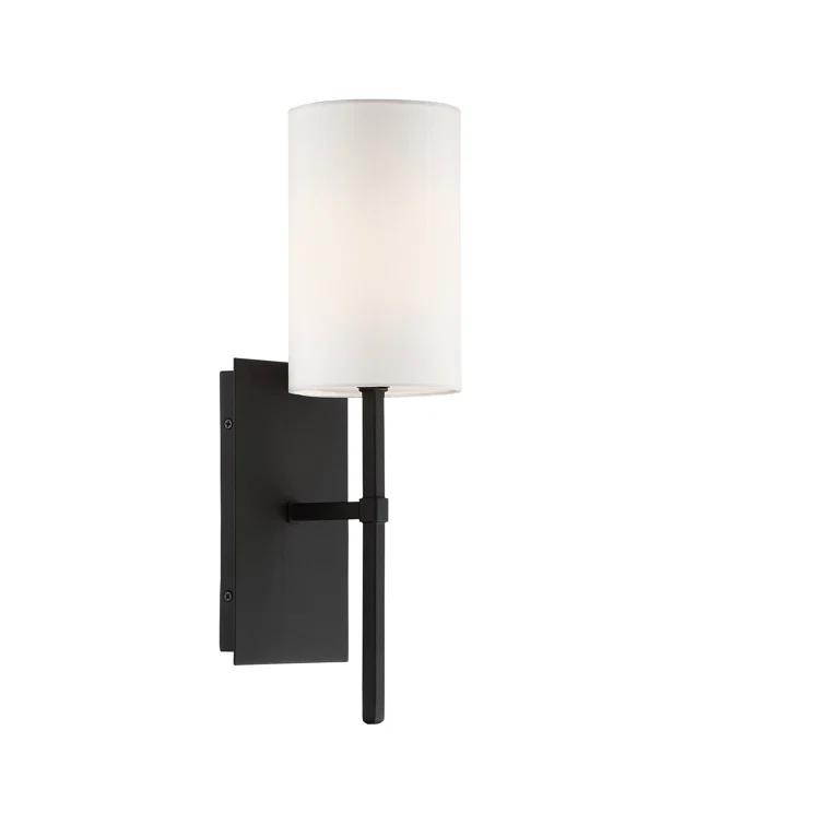 VER-241-BF-Crystorama Lighting-Veronica - One Light Wall Sconce-Black Forged Finish