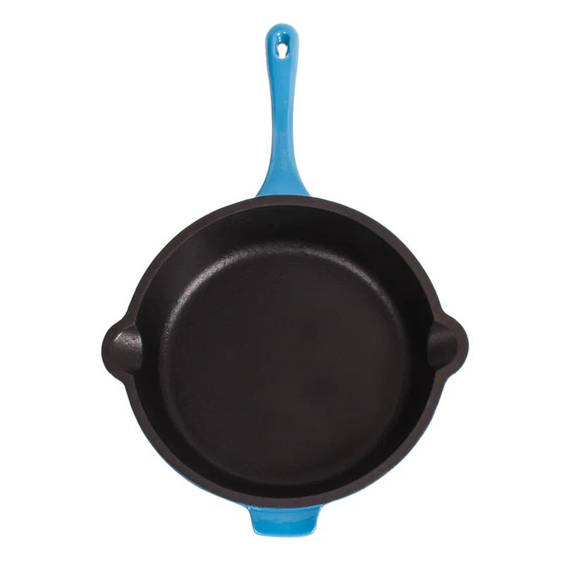 BergHOFF BergHOFF Neo 5Pc Cast Iron Set: 5Qt and 8Qt Covered Dutch Ovens and 10" Fry Pan
