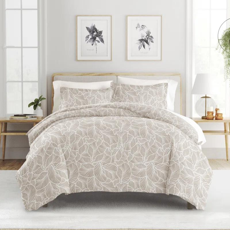 Becky Cameron Patterned Ultra Soft 3 Piece Duvet Cover Set - Serenity