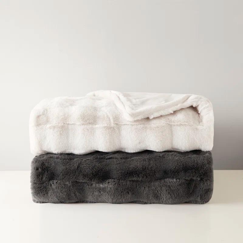 Madison Park Vivienne Faux Fur Throw