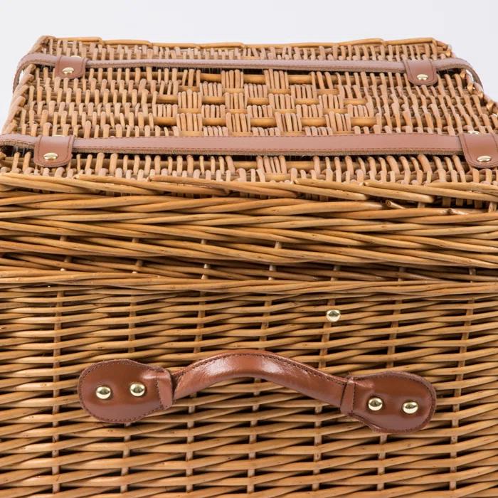 Picnic Time Windsor Luxury Large Wicker Picnic Basket with Picnic