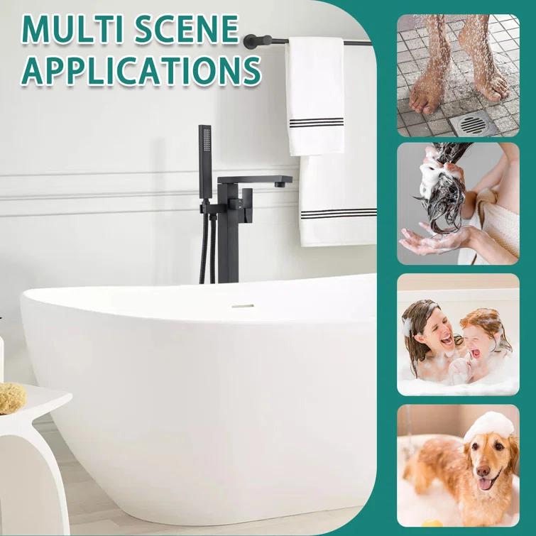 Floor Tub Filler with Diverter