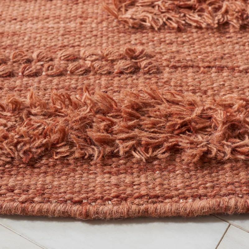 Laurel Foundry Modern Farmhouse® Hartzler Hand-Woven Flatweave Wool/Cotton Rust/Orange Area Rug
