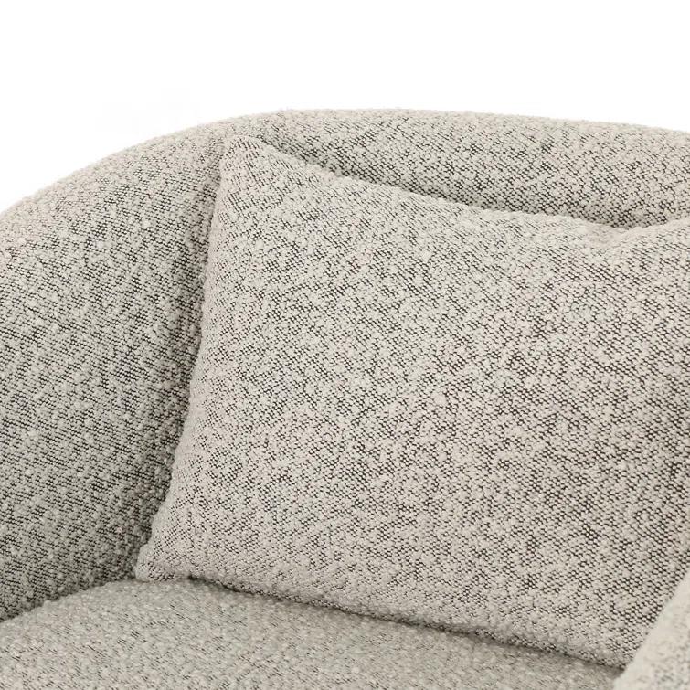 Ren Swivel Chair - Gray Boucle