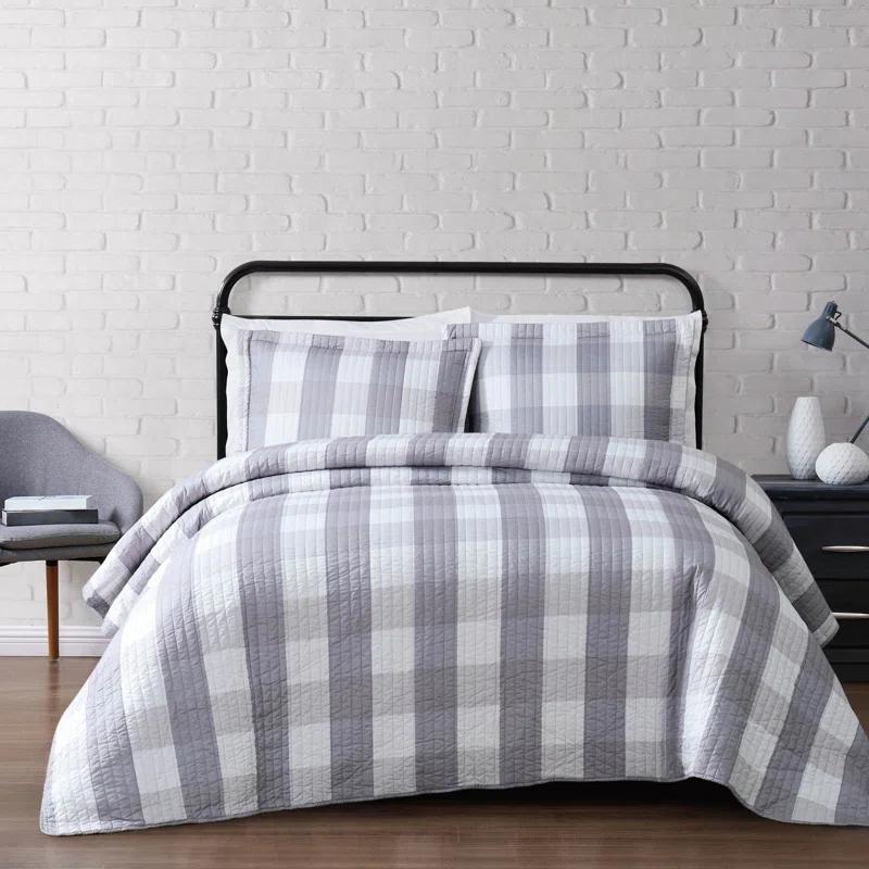 Truly Soft Buffalo Plaid Farmhouse / Country Plaid Quilt Set