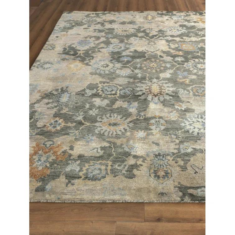 EXQUISITE RUGS Essex Wool Damask Indoor Rug
