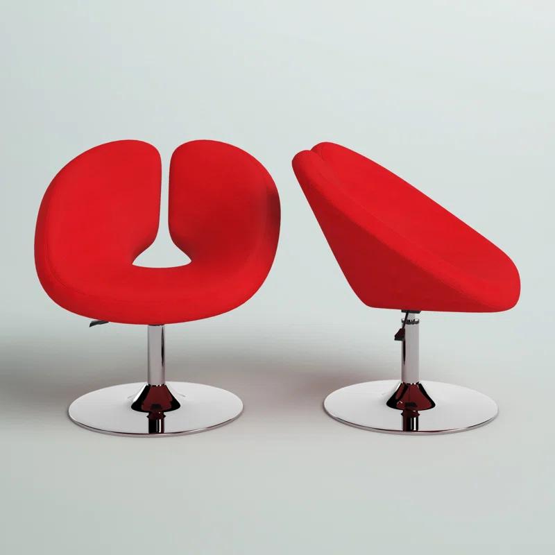 Upper Square™ Mori Upholstered Swivel Barrel Chair (Set of 2)