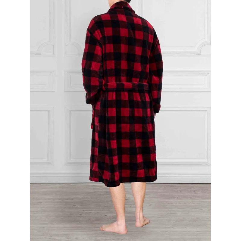 Rosalind Wheeler Speight Fleece Mid-Calf Bathrobe with Pockets