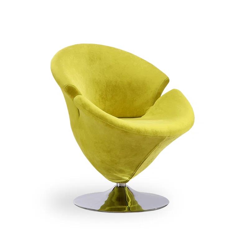 Aanayah Velvet Swivel Barrel Chair