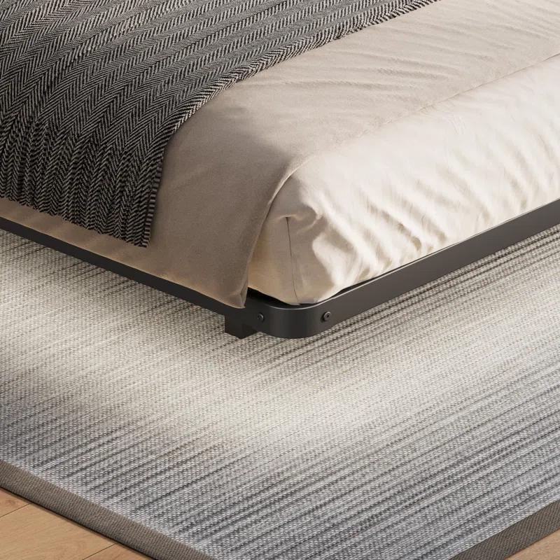 Alwyn Home Floating Bed Frame With Led Lights Metal Platform Bed, No Squeak