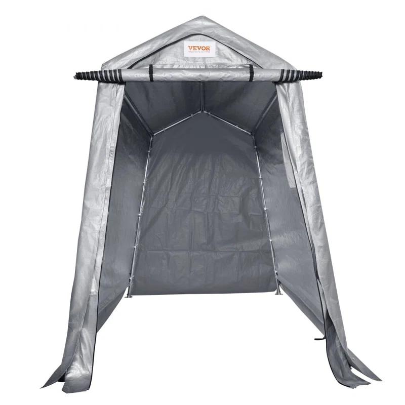 VEVOR Heavy Duty Waterproof 6 ft. W x 8 ft. D Polyethylene Portable Storage Shed | Wayfair