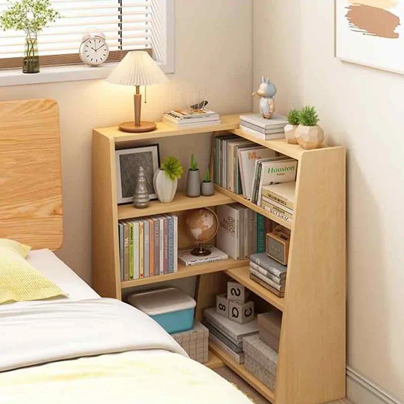 Latitude Run® Wooden Extendable Shelf Bookcase - 3-Tier Ladder Low Short Bookshelf For Small Space Or Corner