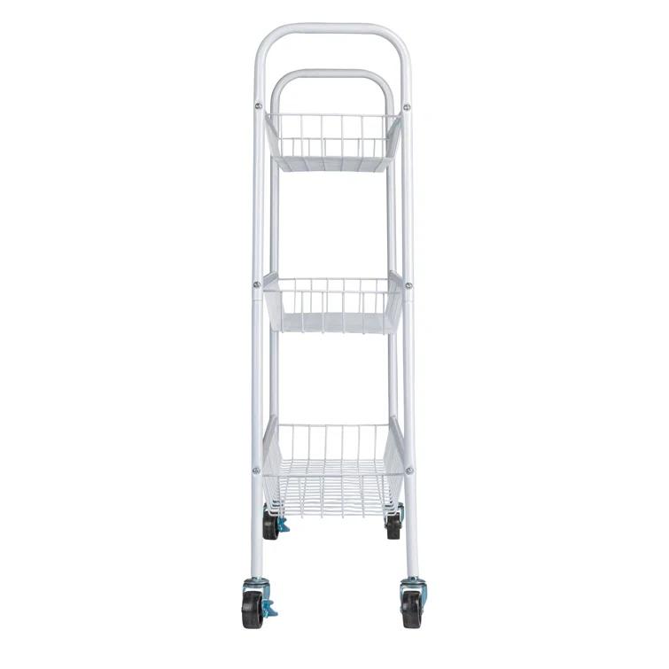 Household Essentials Metal Free Standing Laundry Cart with Wheels
