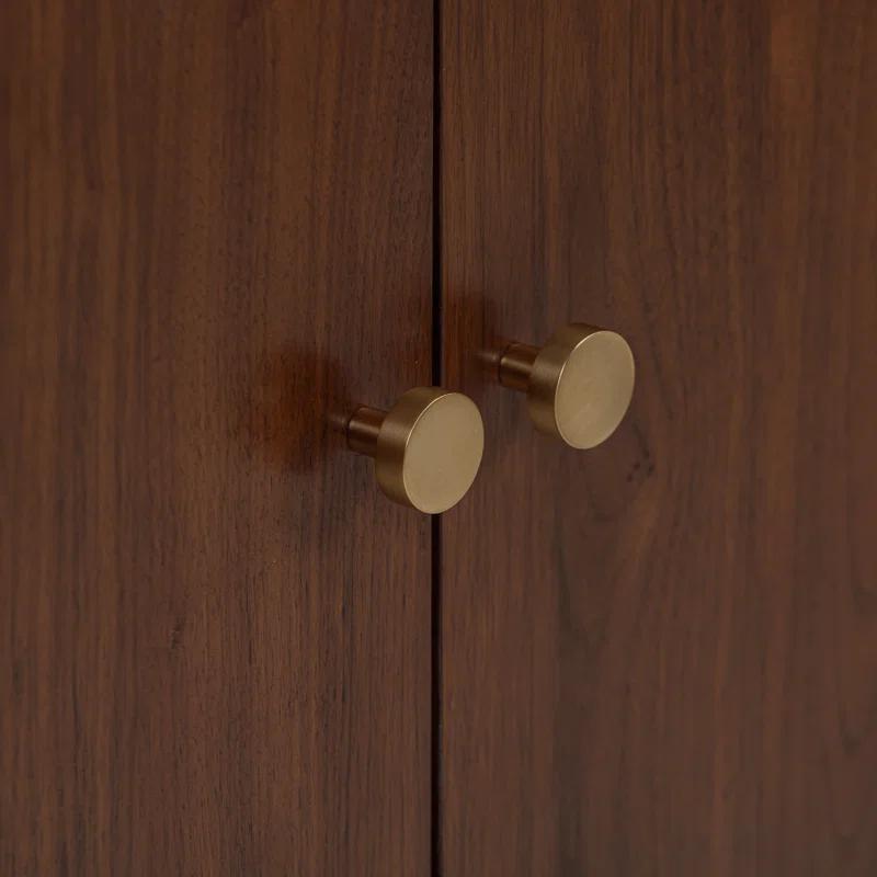 Zoe 37 in. Vanity Combo in Walnut Finish with White Quartz Top