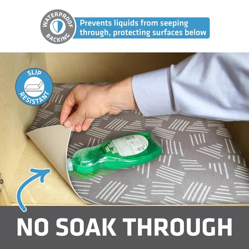 Drymate XL Under Sink Mat, Protective Cabinet Liner For Kitchen & Bathroom - Absorbent, Waterproof, Machine Washable (24”x59”) (Charcoal) (USA Made)