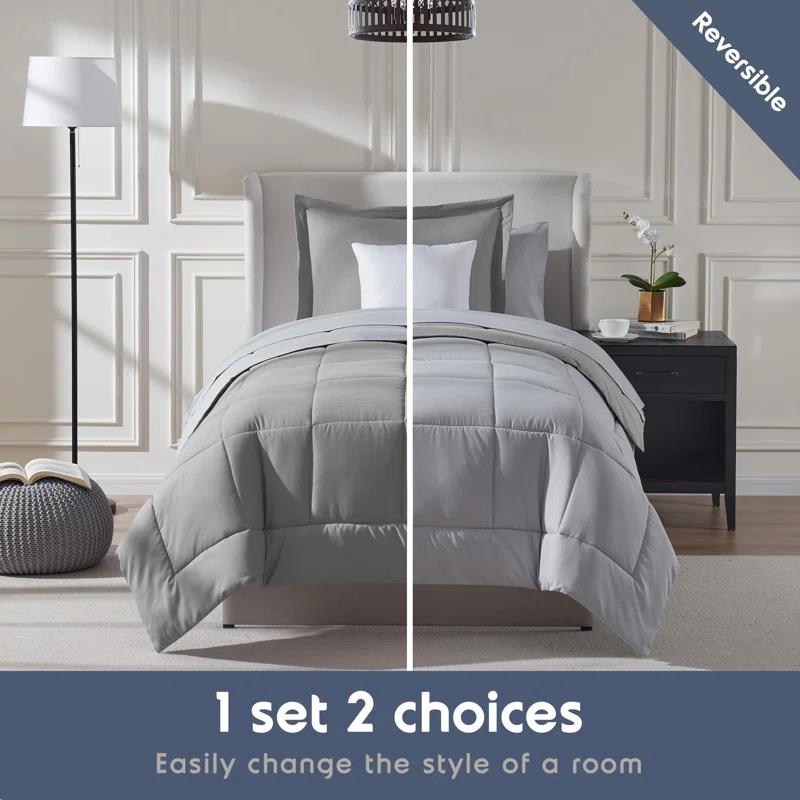 Nestl Bed-in-A-Bag Reversible Comforter Set with Bed Sheets