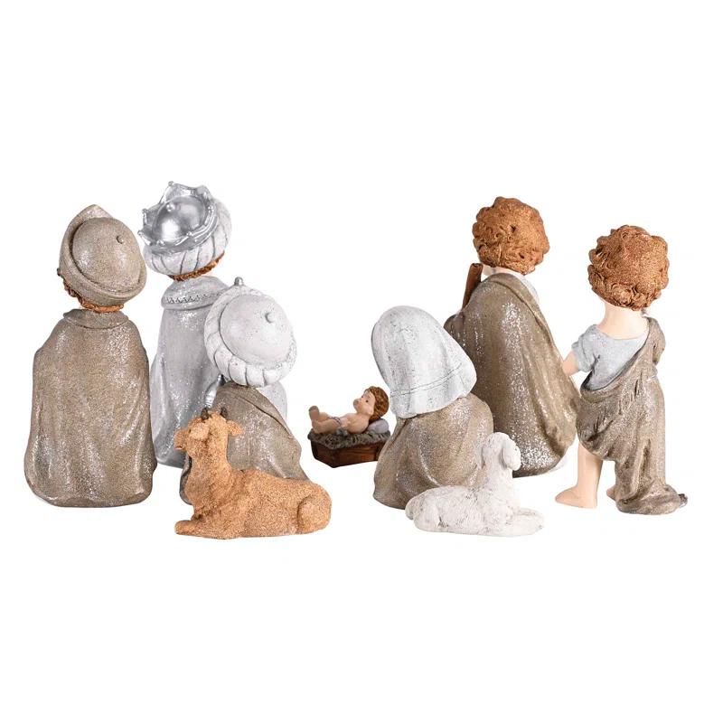 Alcott Hill® Nativity Family Wisemen Shepherd Boy 8H