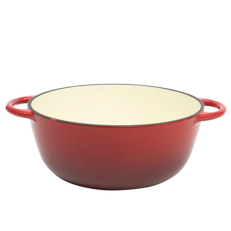 Gibson Home Gibson Home Addlestone 2.65 Quart Enamel Cast Iron Dutch Oven - Red