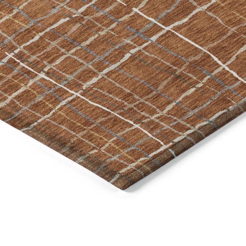 Machine Washable Indoor/Outdoor Chayden ACN998 Paprika Rug
