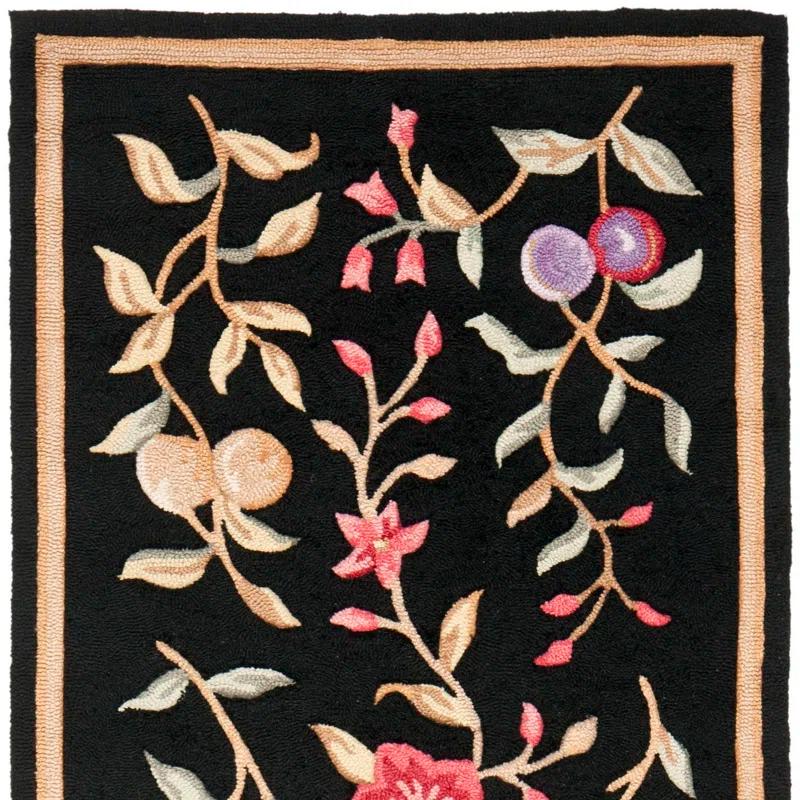 Winston Porter Taran Easy Care Hand Hooked Performance Floral Rug