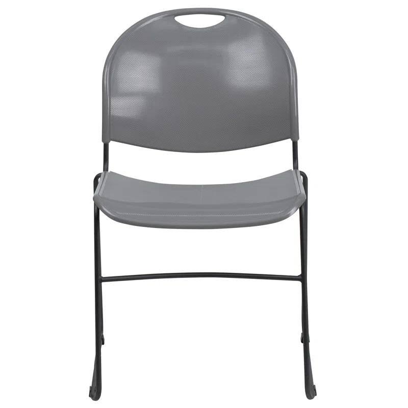 Flash Furniture Gaea 880 lb. Capacity Ultra-Compact Stack Chair with Metal Frame (Set of 5)