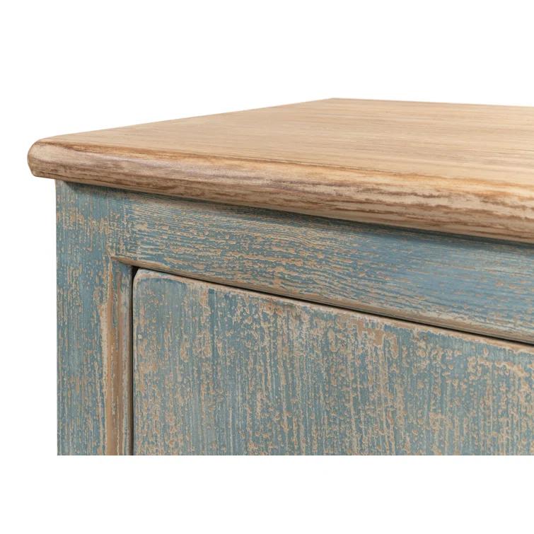 Antique Blue 122'' Traditional Wooden Sideboard