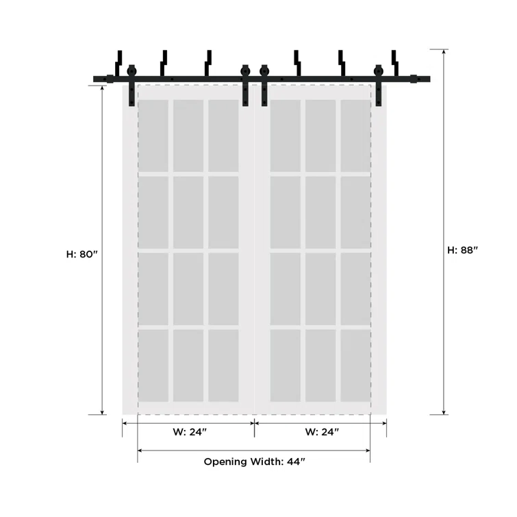 SARTODOORS Planum Flush Wood Barn Doors